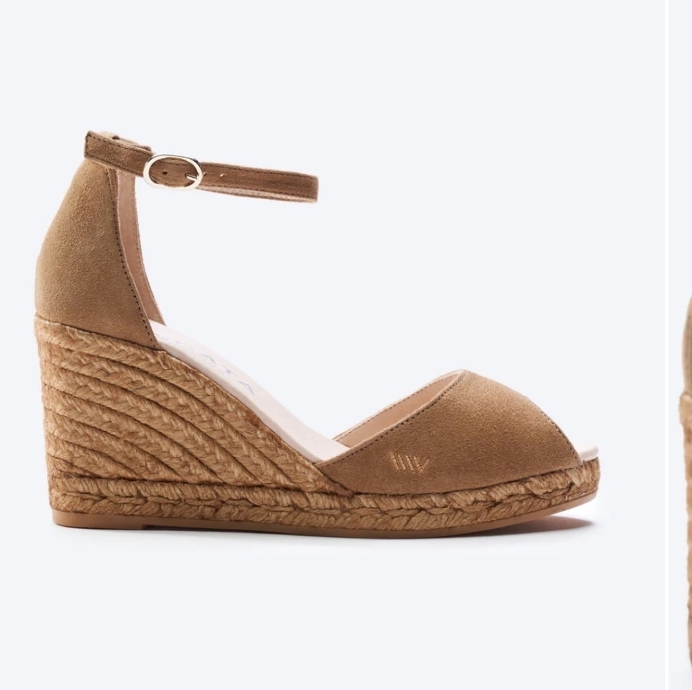 VISCATA CAPRUBI SUEDE ESPADRILLE SANDAL WEDGES SZ 38EU (7)